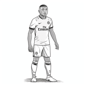  Coloriage De Kylian Mbappe Gratuit Imprimer La Star Du Real 